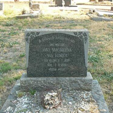 TONDER Anna Magdalena, van nee BLOM 1894-1936