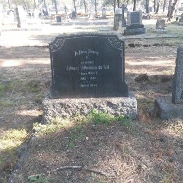 TOIT Johanna Wilhelmina, du nee WAHL 1880-1945