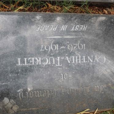 TUCKETT Cynthia 1926-1967