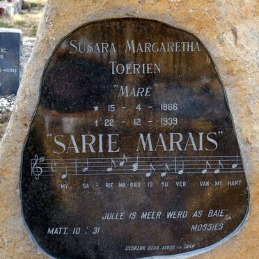 TOERIEN Susara Margaretha nee MARÉ 1866-1939