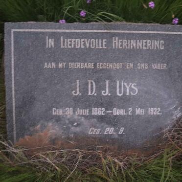 UYS J.D.J. 1862-1932