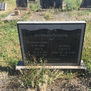 VENTER Jan H. 1893-1964 &amp; Janetta H. 1899-1969
