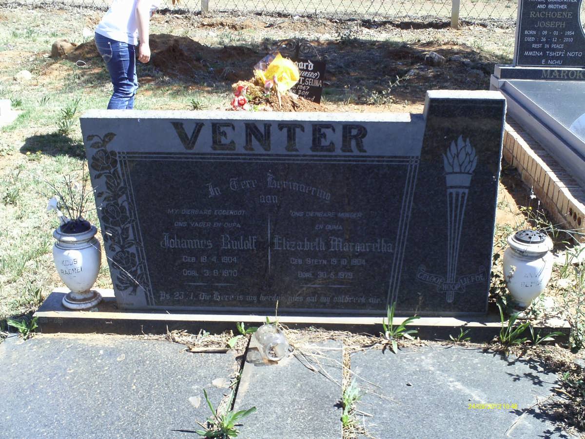 VENTER Johannes Rudolf 1904-1970 &amp; Elizabeth Margaretha STEYN 1904-1979