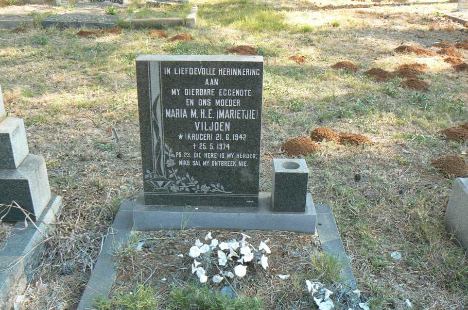 VILJOEN Maria M.H.E. nee KRUGER 1942-1974