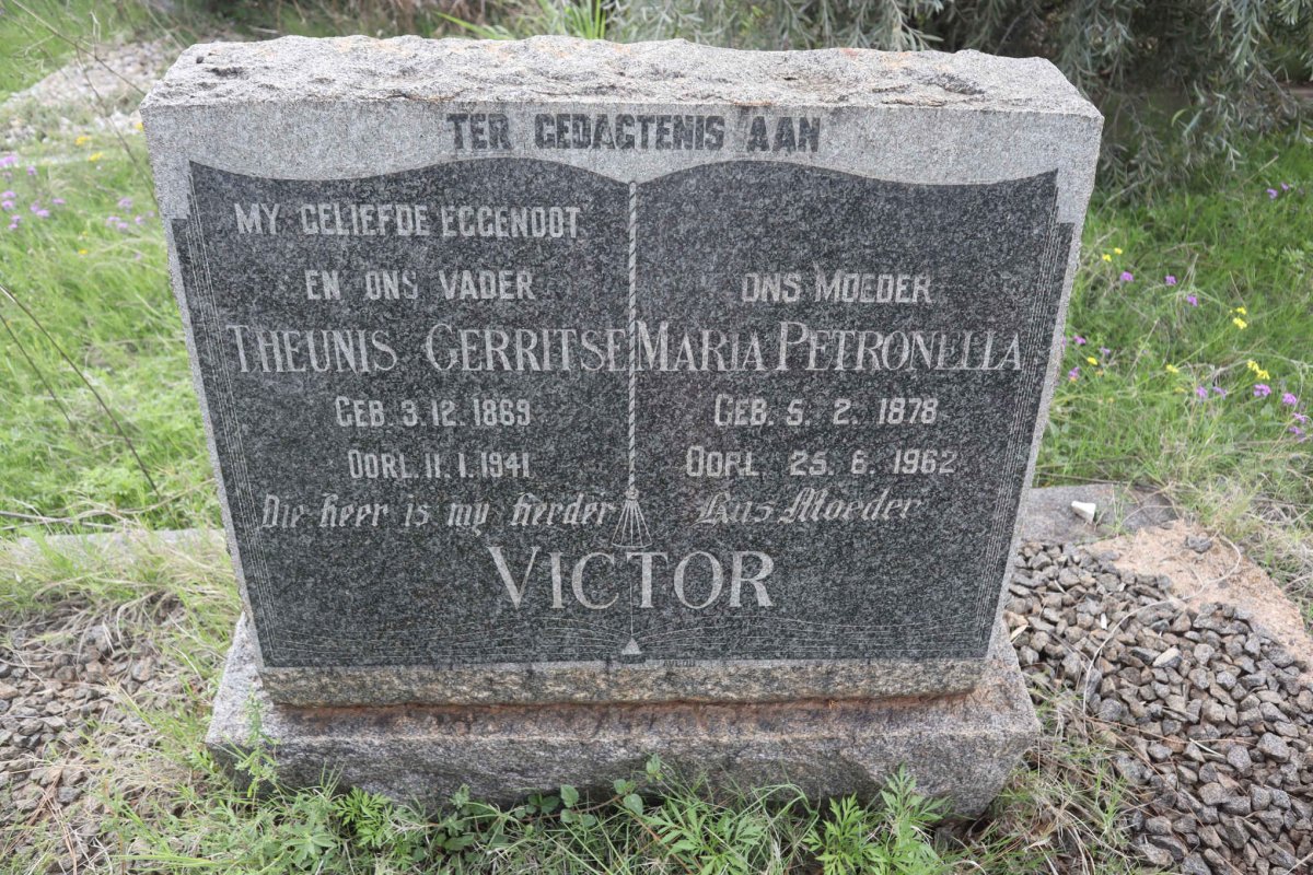 VICTOR Theunis Gerritse 1869-1941 &amp; Maria Petronella 1878-1962