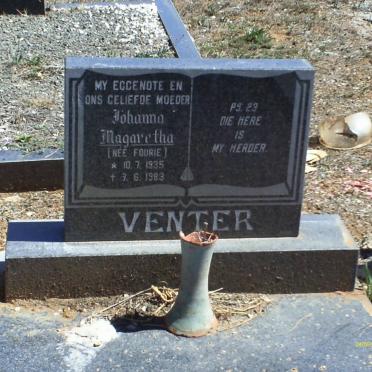 VENTER Johanna Magaretha nee FOURIE 1935-1983
