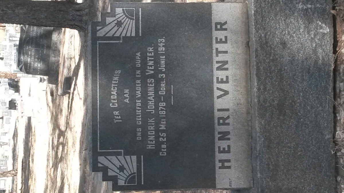 VENTER Hendrik Johannes 1878-1943