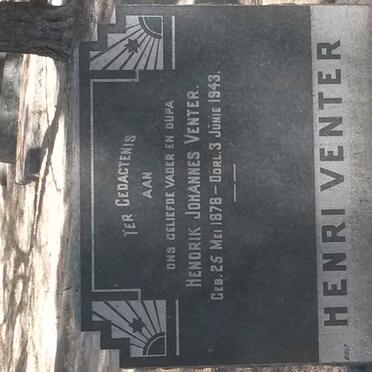 VENTER Hendrik Johannes 1878-1943