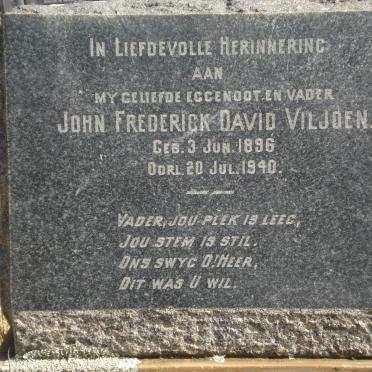 VILJOEN John Frederick David 1896-1940