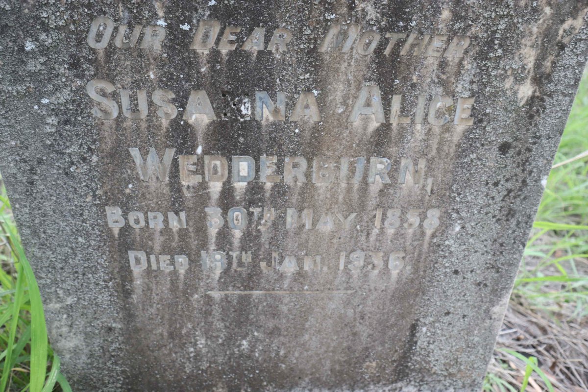 WEDDERBURN Susanna Alice 1858-1936