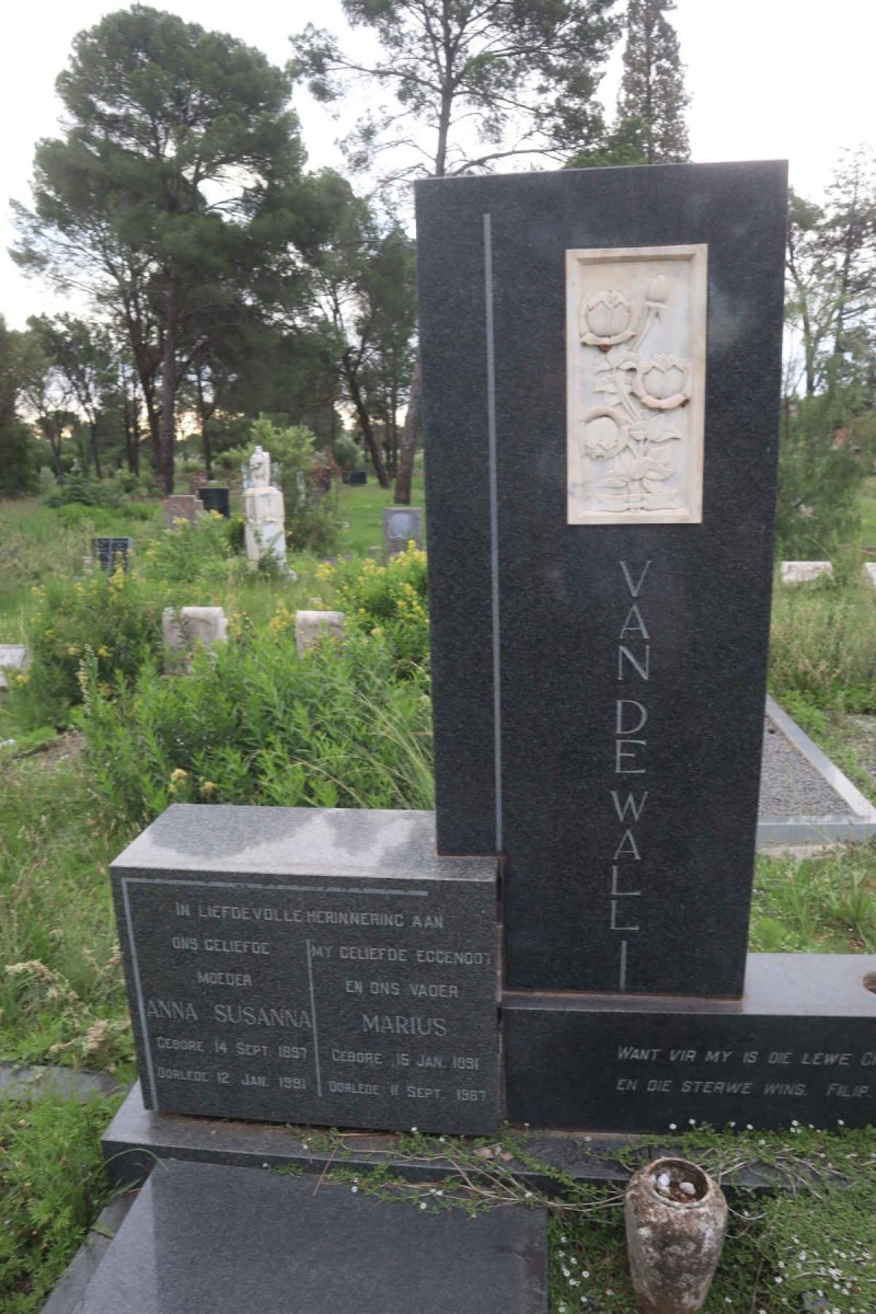 WALL Marius, van de 1891-1967 &amp; Anna Susanna 1897-1991