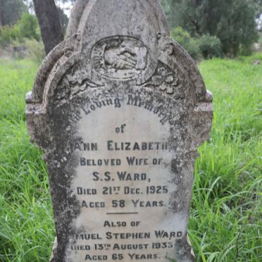 WARD Samuel Stephen -1935 &amp; Ann Elizabeth -1925