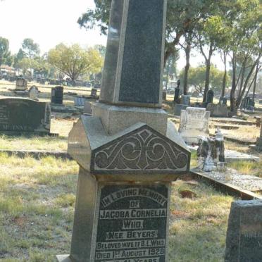 WIID Jacoba Cornelia nee BEYERS -1928