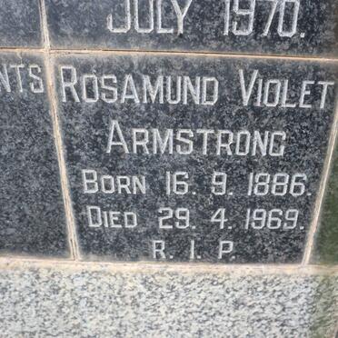 ARMSTRONG Rosamund Violet 1886-1969