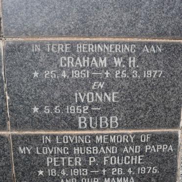 BUBB Graham W.H. 1951-1977 &amp; Ivonne 1952-