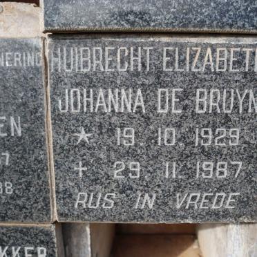 BRUYN Huibrecht Elizabeth Johanna, de 1929-1987