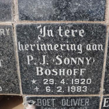 BOSHOFF P.J. 1920-1983