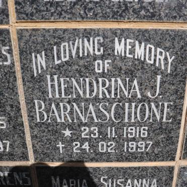 BARNASCHONE Hendrina J. 1916-1997