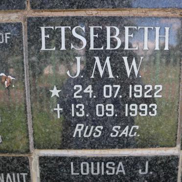 ETSEBETH J.M.W. 1922-1993