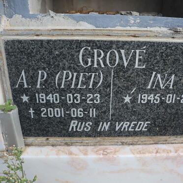 GROVE A.P. 1940-2001 &amp; Ina 1945-