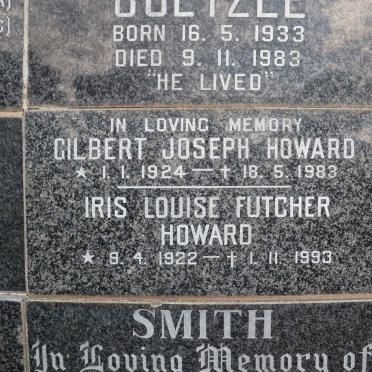 HOWARD Gilbert Joseph 1924-1983 &amp; Iris Louise Futcher 1922-1993