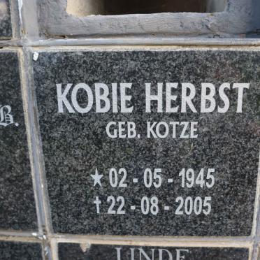 HERBST Kobie nee KOTZE 1945-2005