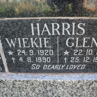 HARRIS Glenn 1917-1996 &amp; Wiekie 1920-1990