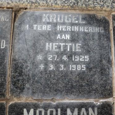 KRUGEL Hettie 1925-1985