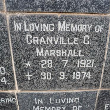 MARSHALL Granville G. 1921-1974