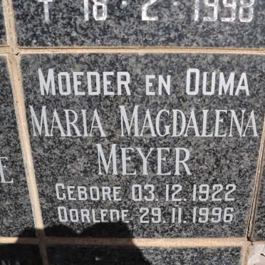 MEYER Maria Magdalena 1922-1996
