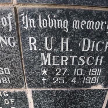 MERTSCH R.U.H. 1911-1981