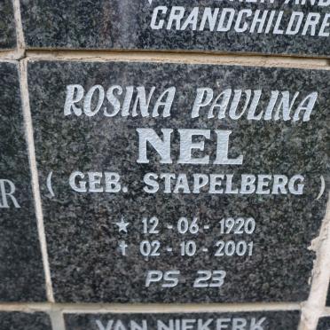 NEL Rosina Paulina nee STAPELBERG 1920-2001