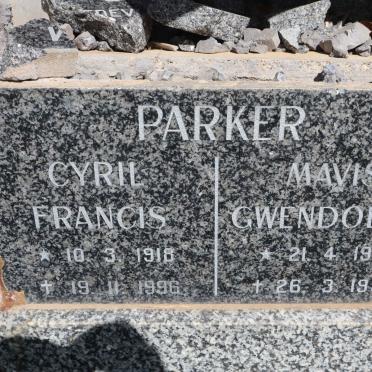 PARKER Cyril Francis 1918-1996 &amp; Mavis Gwendoline 1920-1994