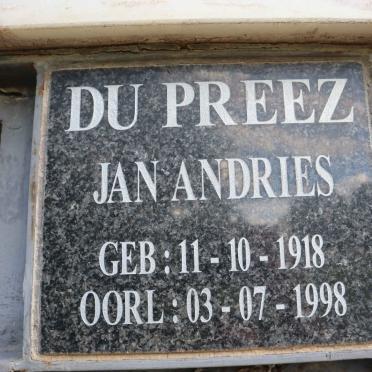 PREEZ Jan Andries, du 1918-1998