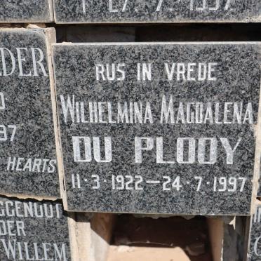 PLOOY Wilhelmina Magdalena, du 1922-1997