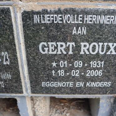 ROUX Gert 1931-2006