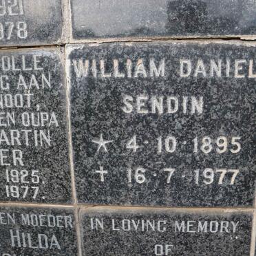 SENDIN William Daniel 1895-1977