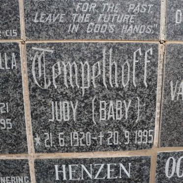 TEMPELHOFF Judy 1920-1995