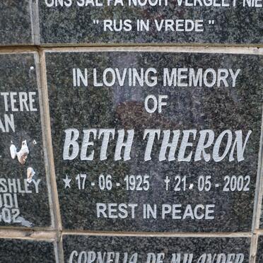 THERON Beth 1925-2002