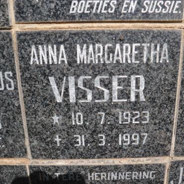 VISSER Anna Margaretha 1923-1997