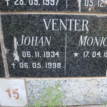 VENTER Johan 1934-1998 &amp; Monica 1941-