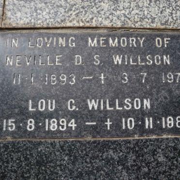 WILLSON Neville D.S. 1893-1979 :: WILLSON Lou C. 1894-1982