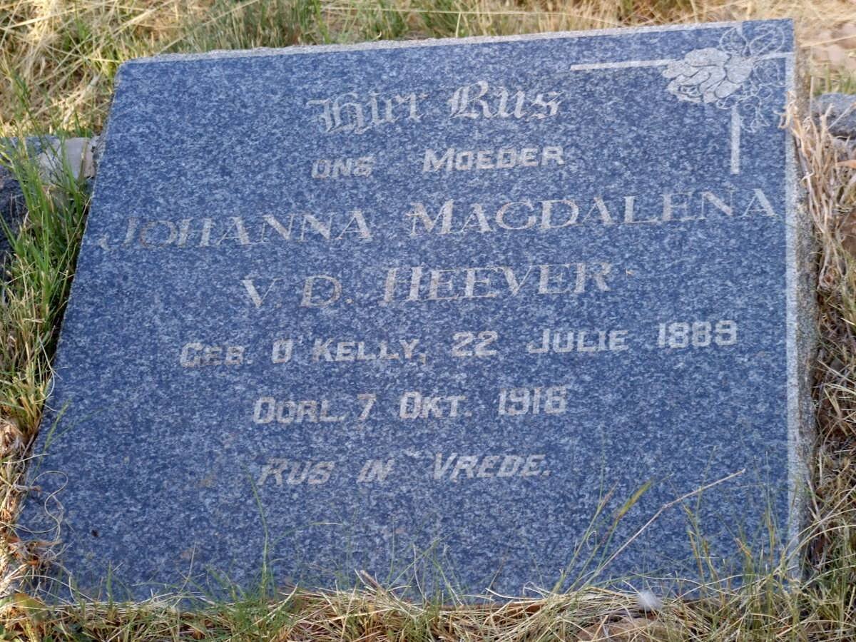 HEEVER Johanna Magdalena, V.D. nee O'KELLY 1889-1916