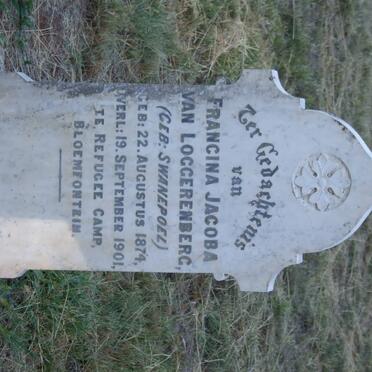 LOGGERENBERG Francina Jacoba nee SWANEPOEL 1874-1901