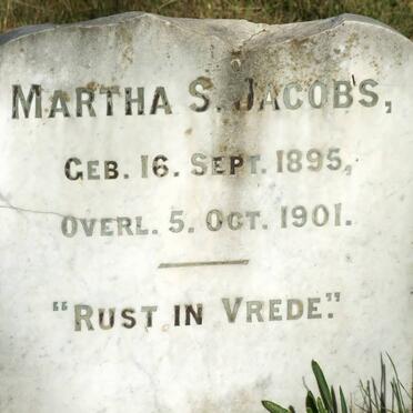 JACOBS Martha S. 1895-1901