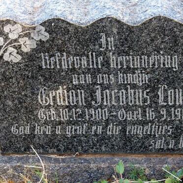 LOUW Gedion Jacobus 1900-1901