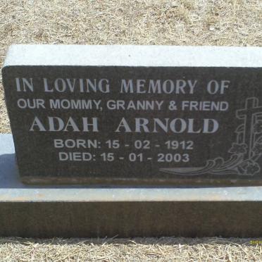 ARNOLD Adah 1912-2003