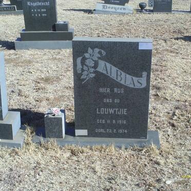 ALBLAS Louwtjie 1916-1974