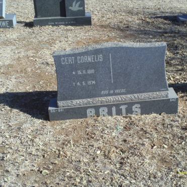 BRITS Gert Cornelis 1910-1974