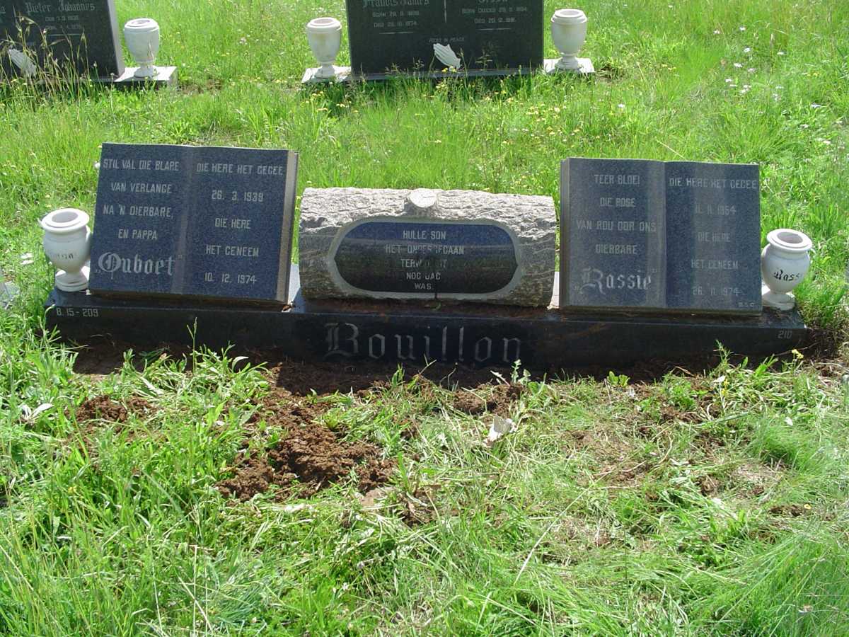 BOUILLON Ouboet 1939-1974 :: BOUILLON Rassie 1954-1974